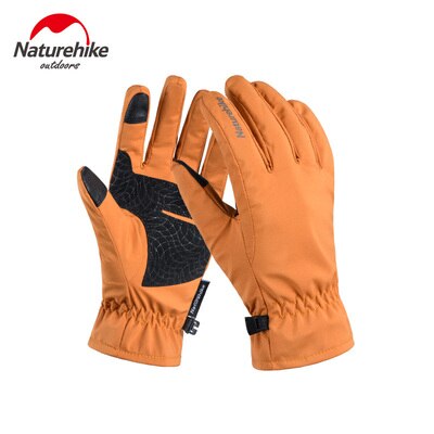 Naturehike  gl04 touch screen handsker udendørs vinter varme cykelhandsker vandtætte vindtætte vandrecampinghandsker: Gul