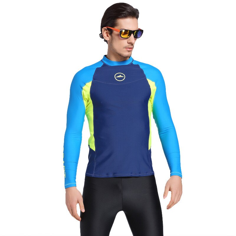 Sbart Mannen Lange Mouwen Uv Mannelijke Rashguard Surfen Duiken Swimshirt Snorkelen Tops Kwallen Zwemmen Kleding Bathing Beach Shirts