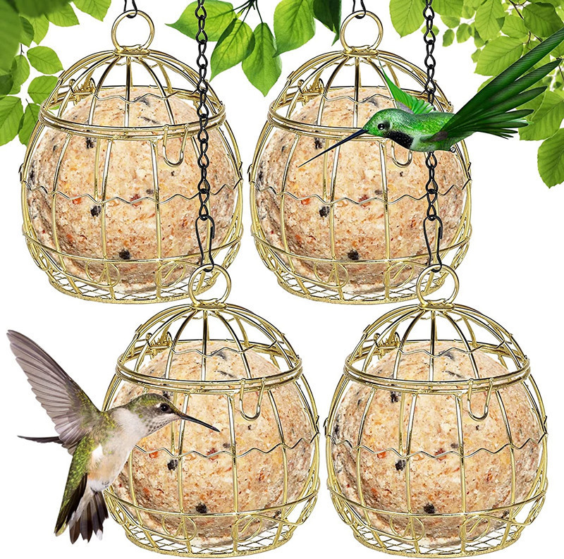 Outdoor Birdcage Bird Feeder Spring Hanging Bird Feeder Garden Yard Feeder