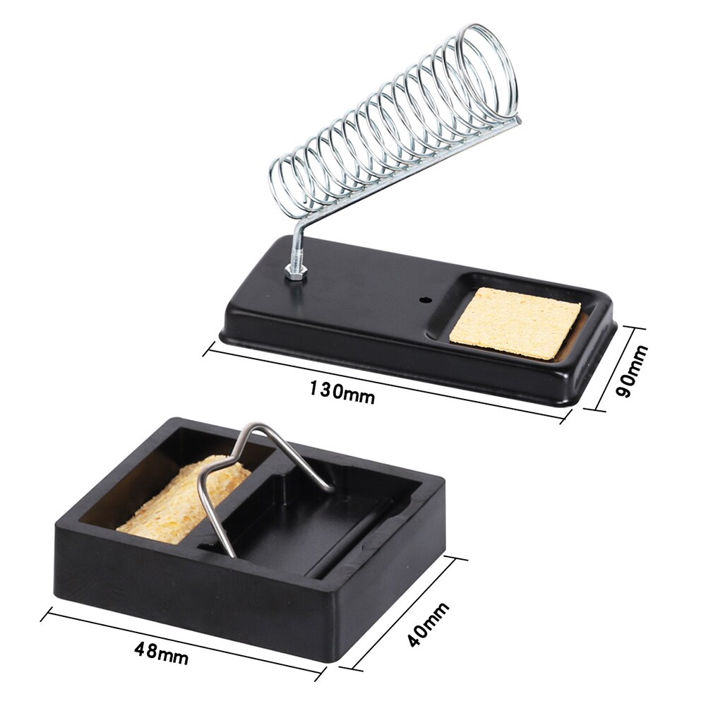 Electric Soldering Iron Stand Holder with Welding Cleaning Sponge Cleaner Metal High Temperature Resistant Welding Accessories