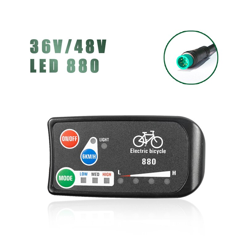 Kt Ebike Lcd Led Display Kuteng 24V 36V 48V Lcd3 Lcd8h Led 880 LCD7 Elektrische Fiets display Voor Elektrische Fiets Kit: LED880 WP