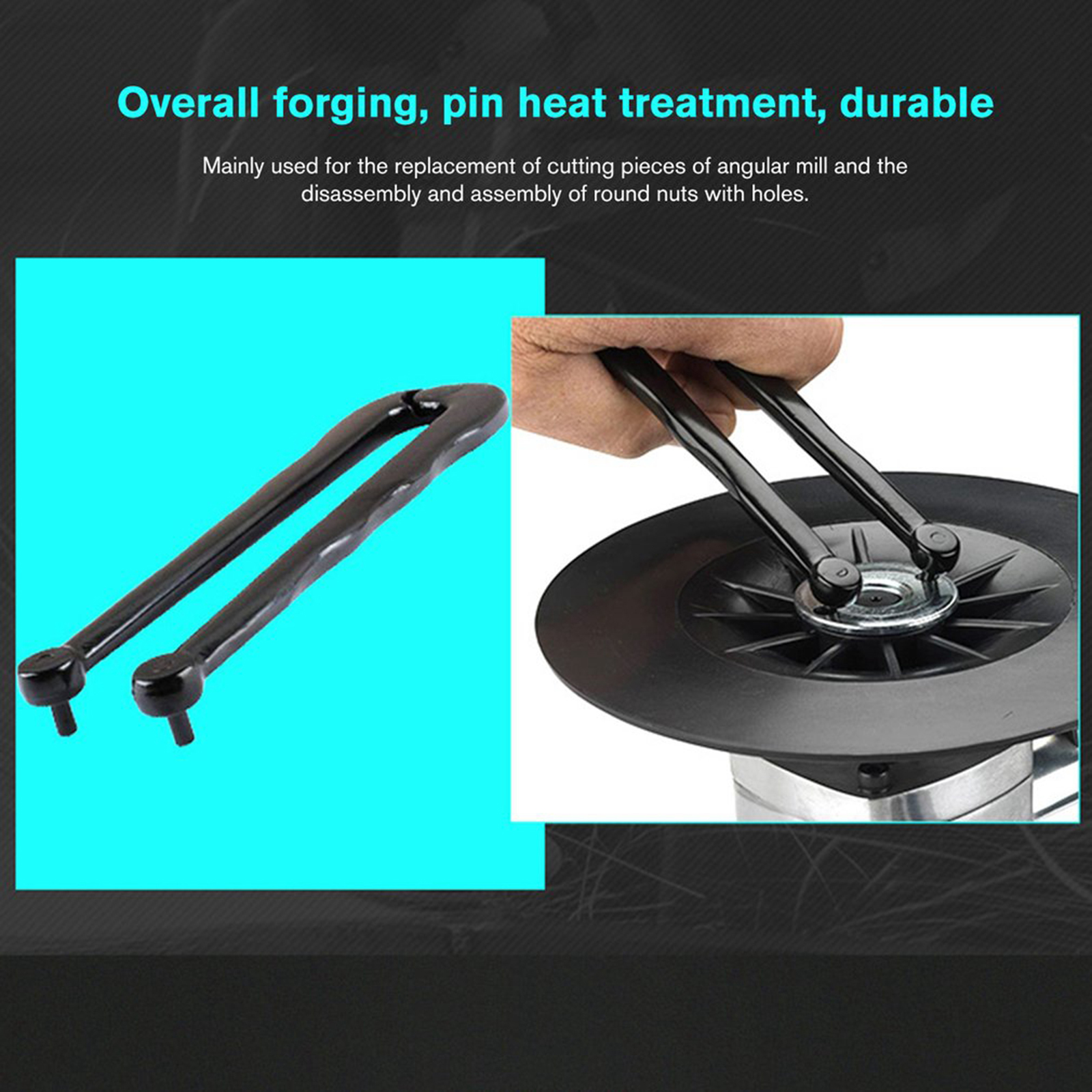 Steel Adjustable Face Pin Spanner Wrench Pin Plier Pin for Round Nut 2/3/4/5/6mm Spanner Pin Set Removal Tool