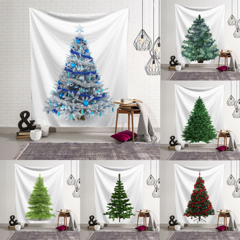 Tapisserie de noël maison tenture murale Polyester arbre de noël motif couverture salon accessoires décoratifs