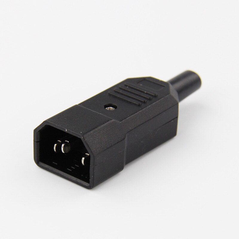 IEC Gerade Kabel Stecker Stecker 10A 250V Schwarz weibliche und männliche Stecker Kabelmontage Power Stecker 3 pin AC Buchse