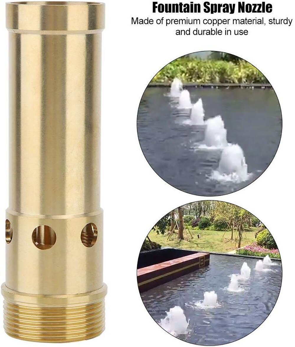3/4 "3/4" 1 "1.5" 2 "Messing Vijver Fontein Nozzle Jet Straight Gutsende Spray Hoofd Verstelbare tuin Outdoor Sprinkler Bubbling