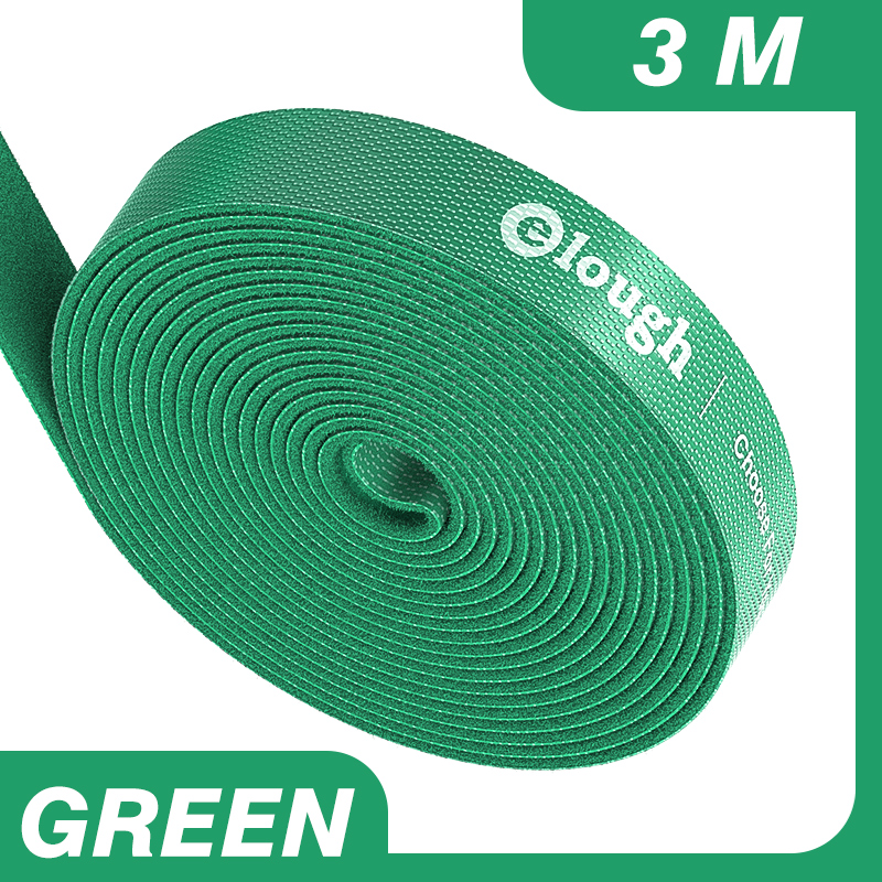 Elough Cable Organizer USB Cable Winder Management nylon Free Cut Ties Mouse earphone Cord Cable Protector: 3M Green
