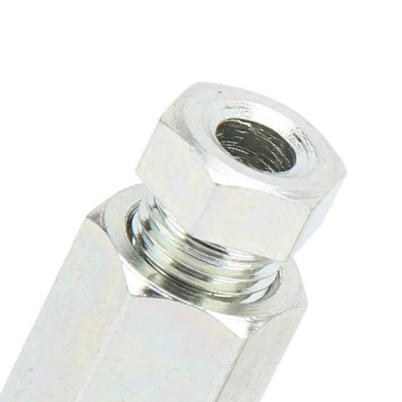 2Pcs/Set Brake Pipe Connectors 3/8in Inline Female + Male Nuts Replacement for British USA Cars PRE 1980 Brake Line Adapter