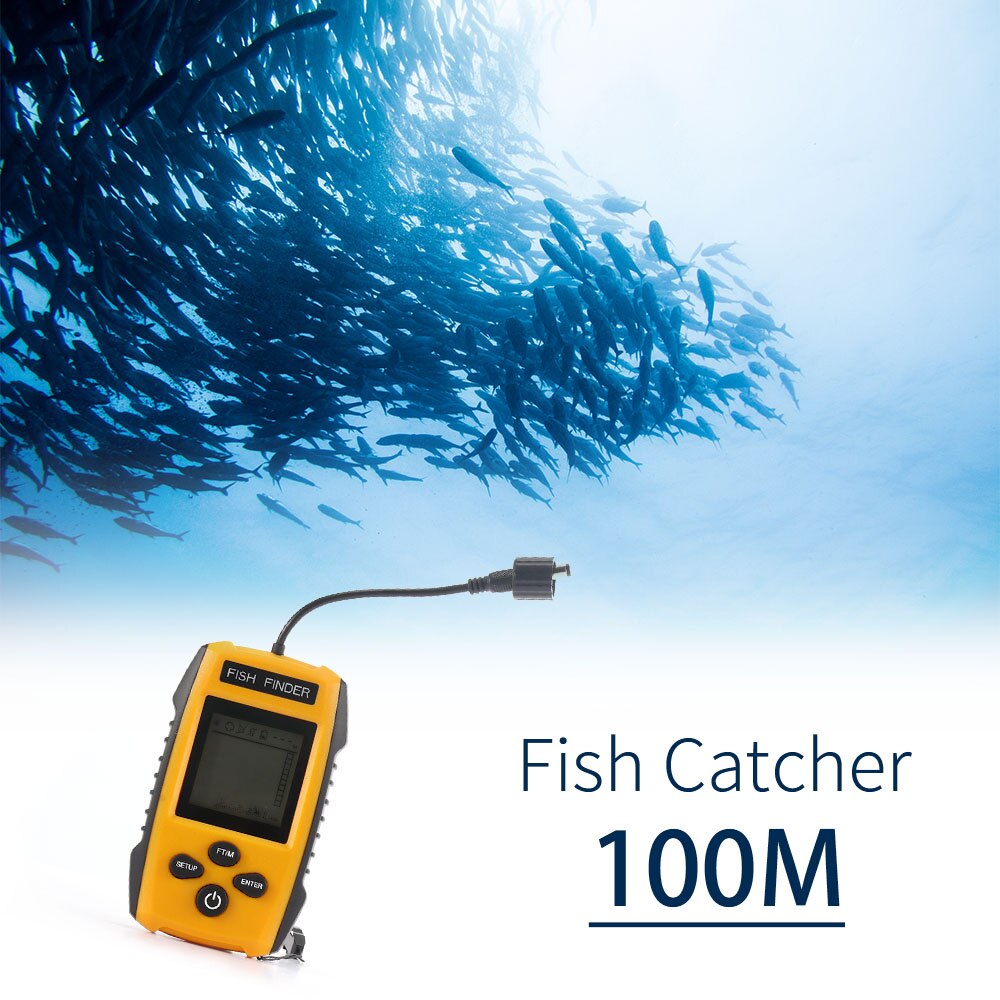 Wireless Fish Finder 0.6-100m Sonar Depth Sounder Alarm Ocean River Lake Water Depth Echo Sounder Fishing Finder Fish Finder