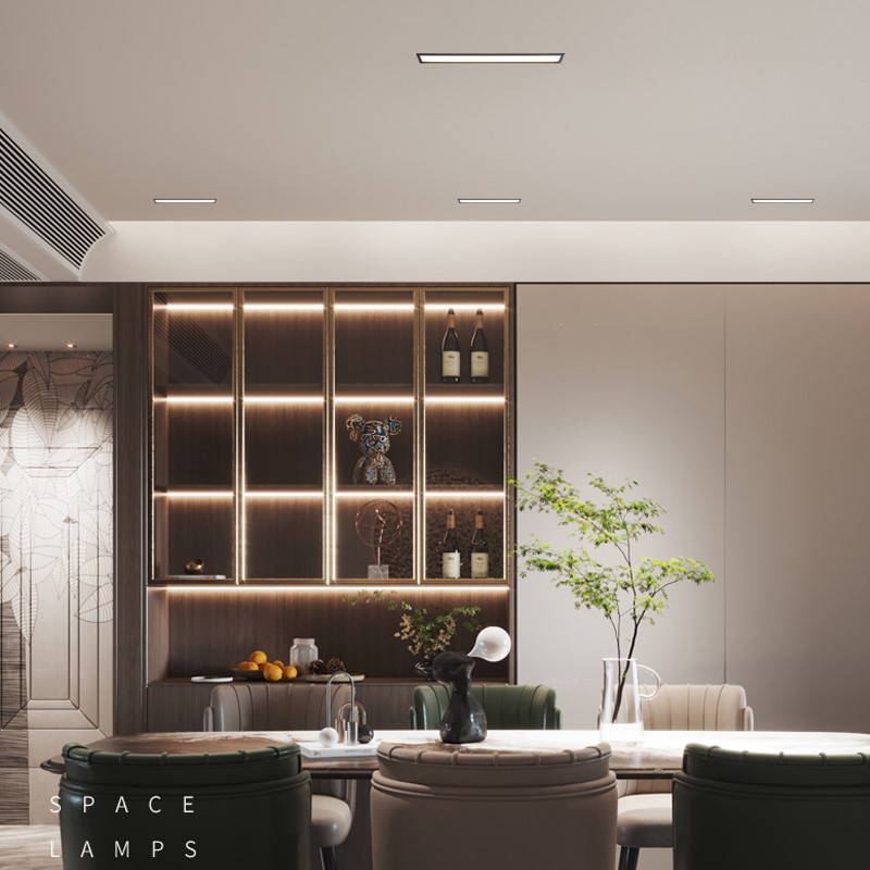 Foco empotrable LED regulable, barra de luz de línea de 10w, 20W, 30W, tira larga lineal creativa, luz empotrable para pasillo y sala de estar