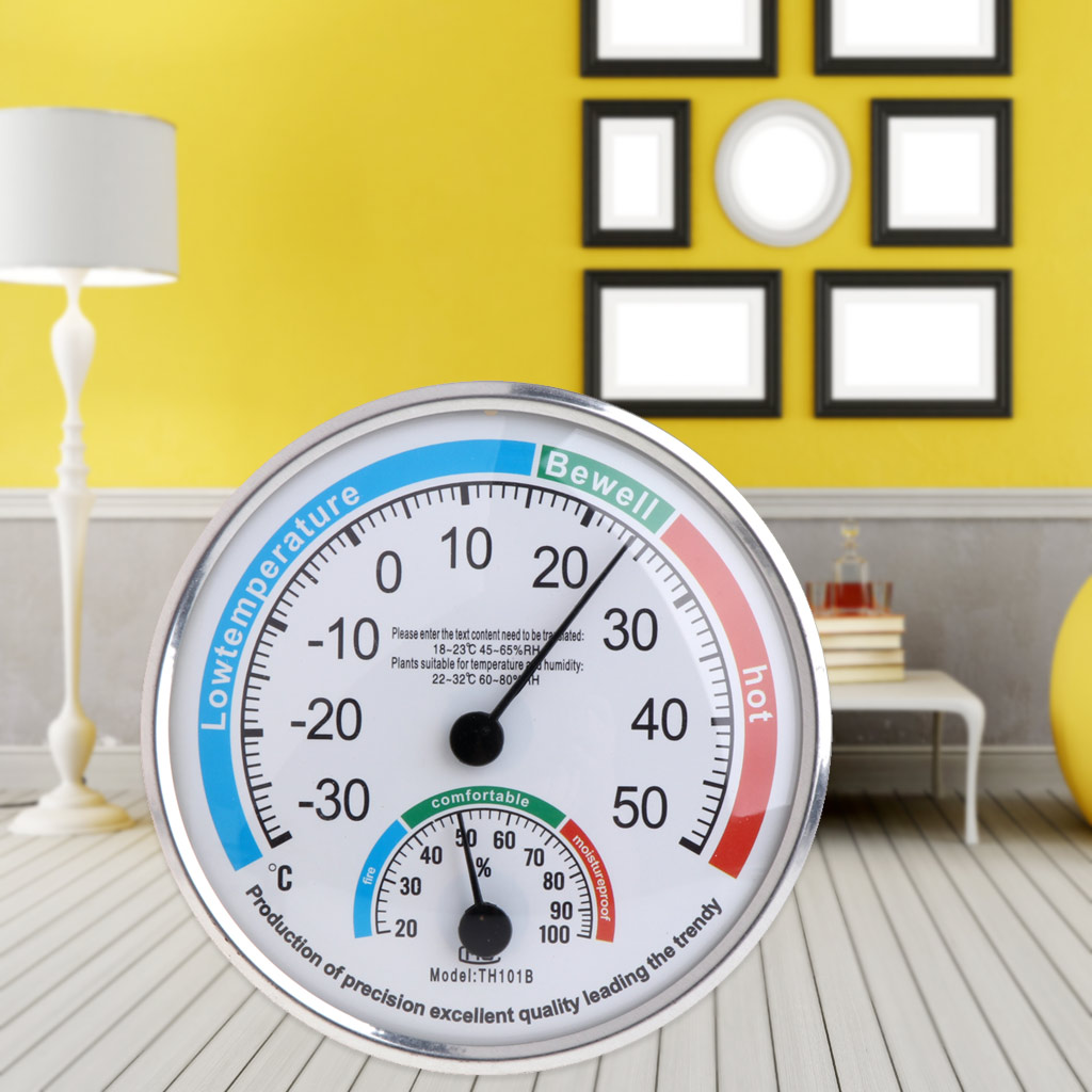 Hushålls analog termometer hygrometer temperatur fuktighetsmätare mätare