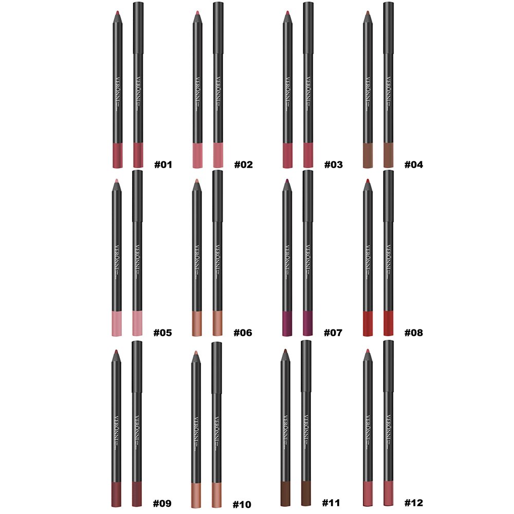 FRESHME Multi-functional Lipliner Pencil Long Lasting Waterproof Lip Cosmetic Makeup Colorful Lip Liner Pens Set