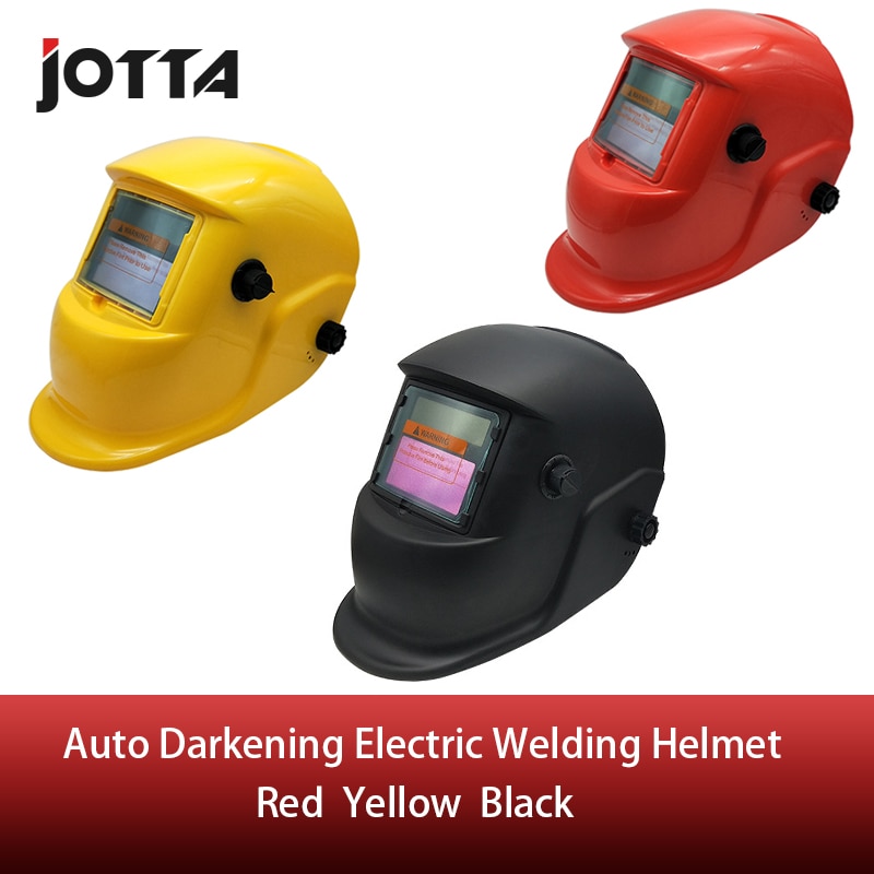 Masque de soudage électrique MIG MMA auto-assombrissant rouge/jaune/noir/casque/capuchon de soudeur/lentille de soudage pour Machine à souder