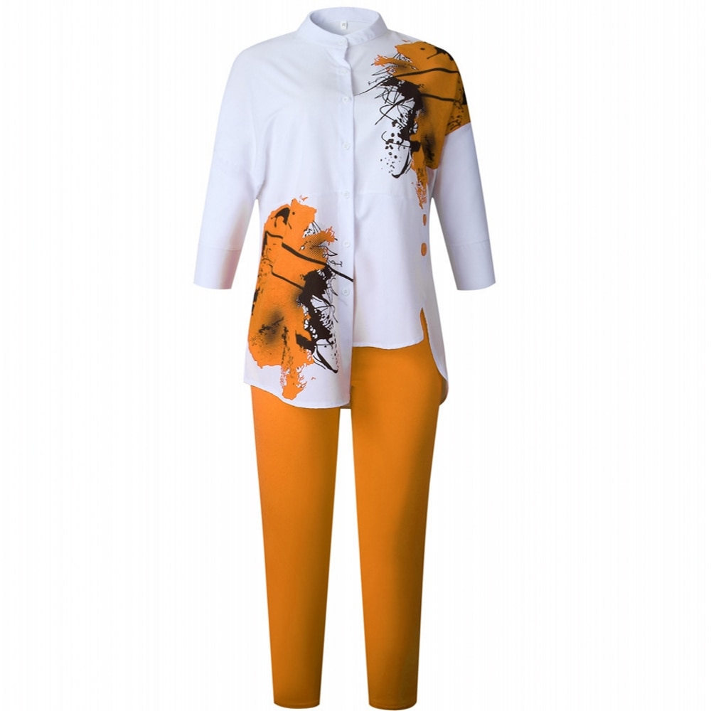 2 Stuk Sets Afrikaanse Sets Voor Vrouwen Afrikaanse Print Elastische Bazin Baggy Broek Rock Stijl Dashiki Mouw Beroemde Pak voor Lady