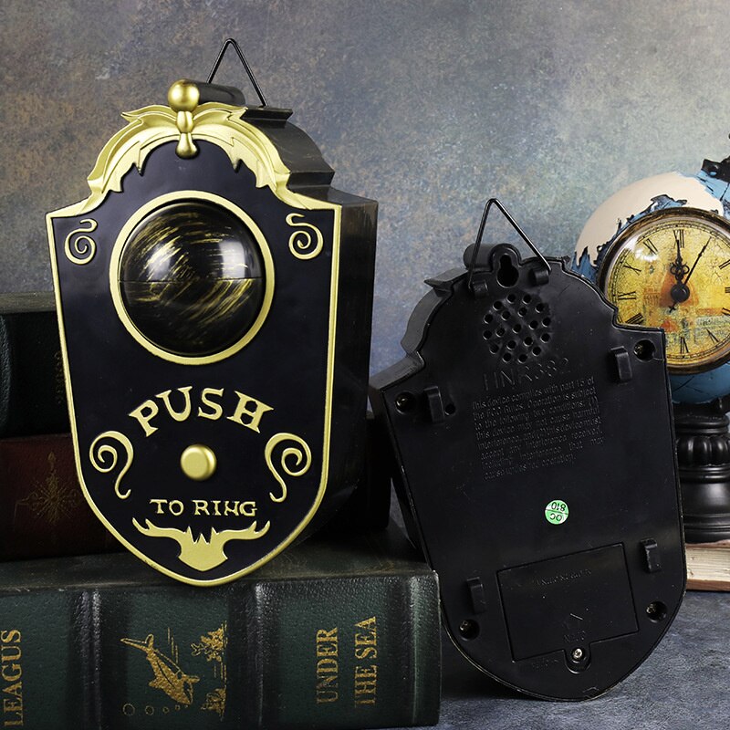 Halloween Doorbell Rotating Eyes Decor With Spooky Sounds Talking Doorbell With Lightup Eyeball Prop For Party House