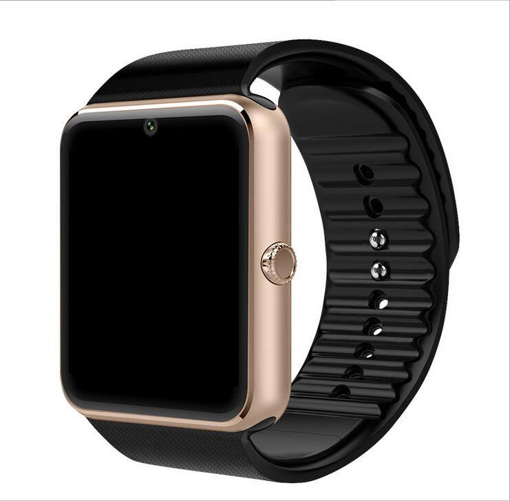 Relojes GT08 Plus para hombre, reloj de Metal con Bluetooth, ranura para tarjeta Sim, mensajes Push para teléfono Android IOS,: Oro