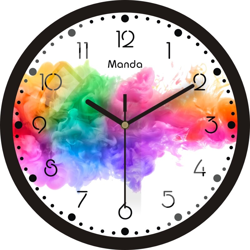 Reloj mural luminoso con números, luces LED nocturnas silenciosas, brillantes y decorativos, Relojes de pared de moderno y decoración para el hogar y la sala de estar: F