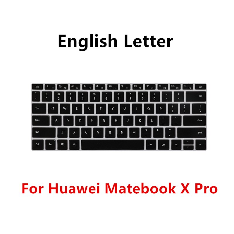 Ussian letter keyboard cover for huawei matebook  d14 d15 clear tpu keyboard stickers skin for matebook 13 x pro protector: X pro 2