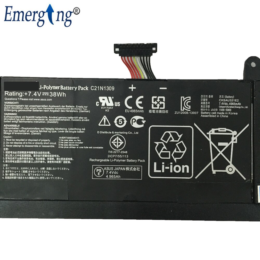 Originele 7.4v 38wh laptopbatterij voor asus viewbook  q301la s301la s301lp c21 n 1309 13 inch  c21 pq 2h