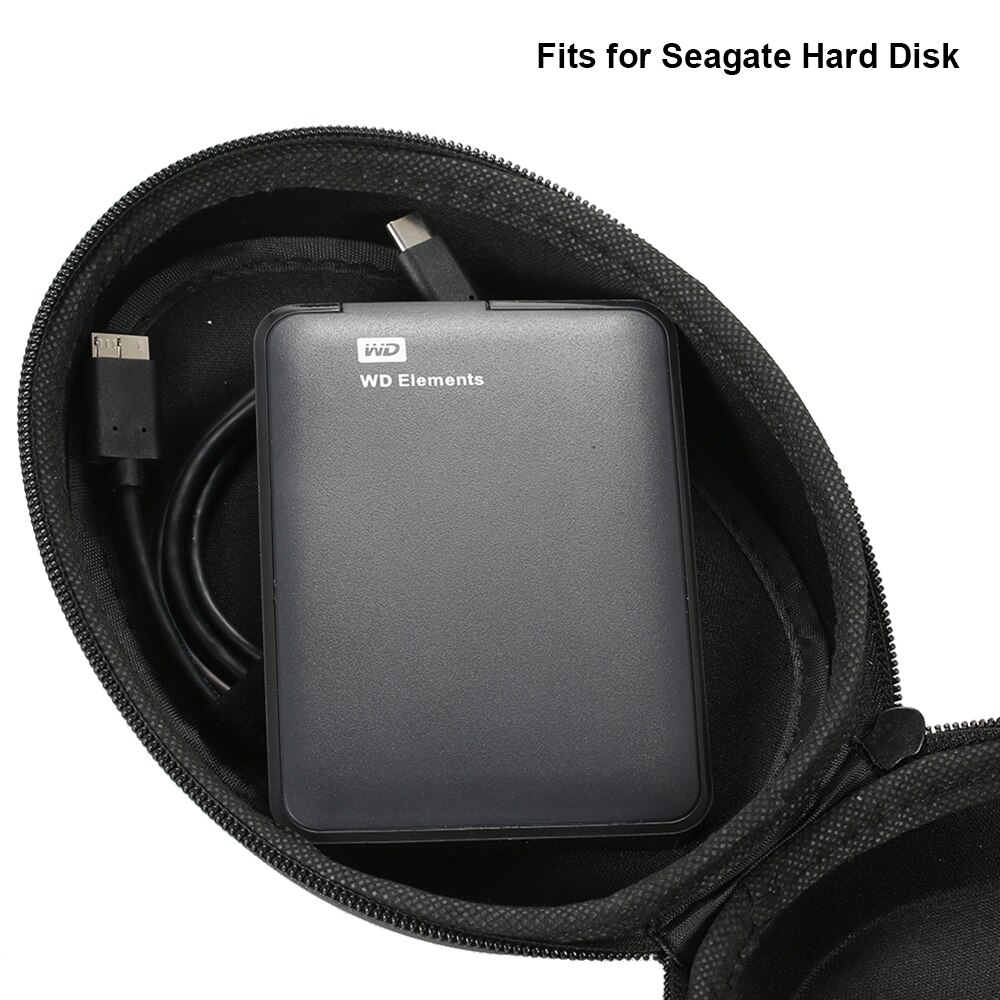 Portable HDD Case Headphone Case Carrying Headphone Bag Travel Carrying Case Storage Ultimate Protection for Seagate Hard Disk