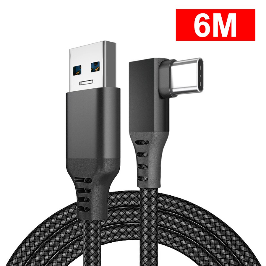 Oculus Quest 2 Link Kabel Quest Link USB3.2 Gen1 USB-C Kabel Voor Oculus Headset Vr Type-C Data Transfer kabel USB-A Om USB-C: Black 6M