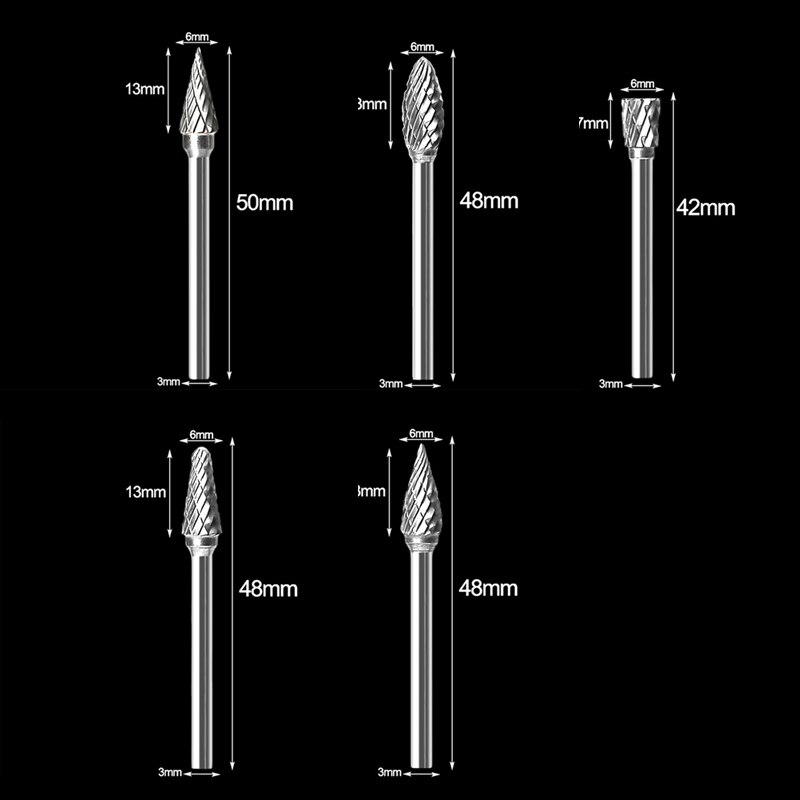 10 Hardmetalen Graveurfrees – 0,4 Mm Snijdiameter, 1/8 Inch Schacht, Voor CNC, PCB, Hout, Kunststof En Metaal