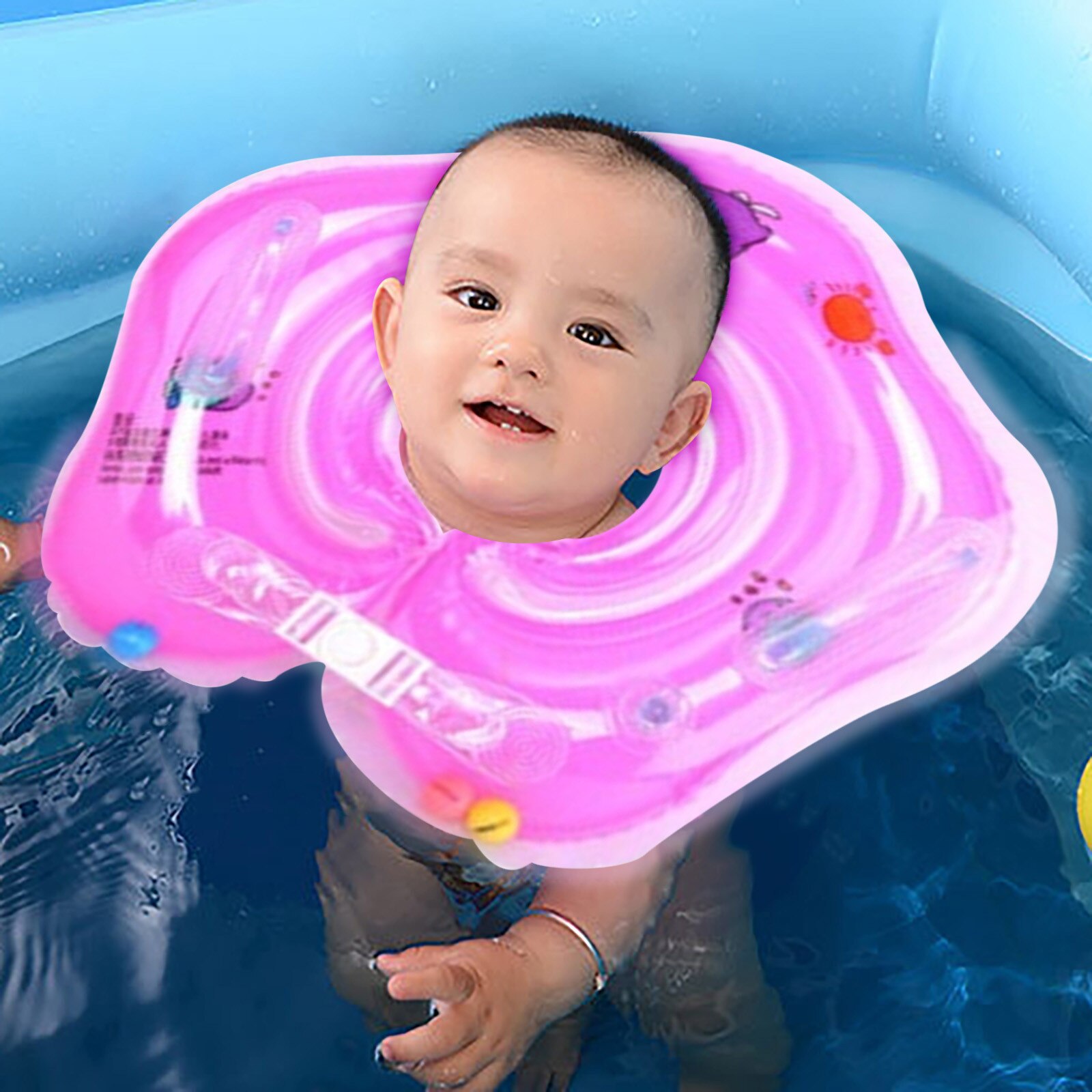 Baby Zomer Zwemmen Accessoires Hals Ring Buis Veiligheid Baby Float Zwemmen Cirkel Grote Dolfijn Opblaasbare Slang Voor Kids Bathing Fe