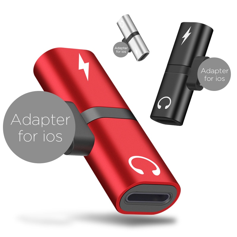 Für ios System Zu 3,5mm Jack Adapter 2 in 1 Kopfhörer Audio- Musik Spielen Ladegerät Für Apfel iPhone 11X7 8 Plus Aux Kabel Splitter