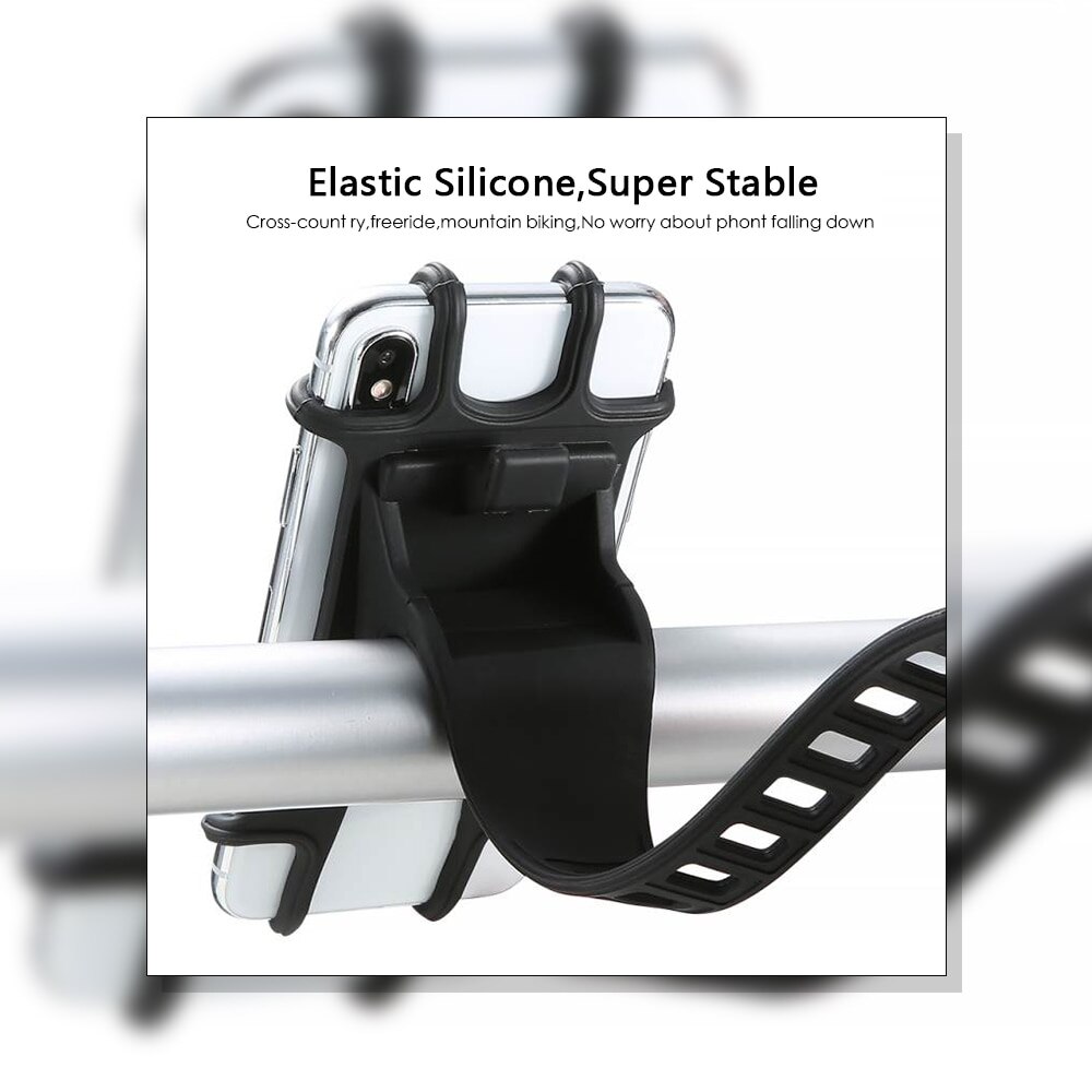 Fiets mobiele telefoonhouder siliconen motorfiets fiets stuurstandaard montagebeugel fiets telefoonhouder voor iphone gps-apparaat