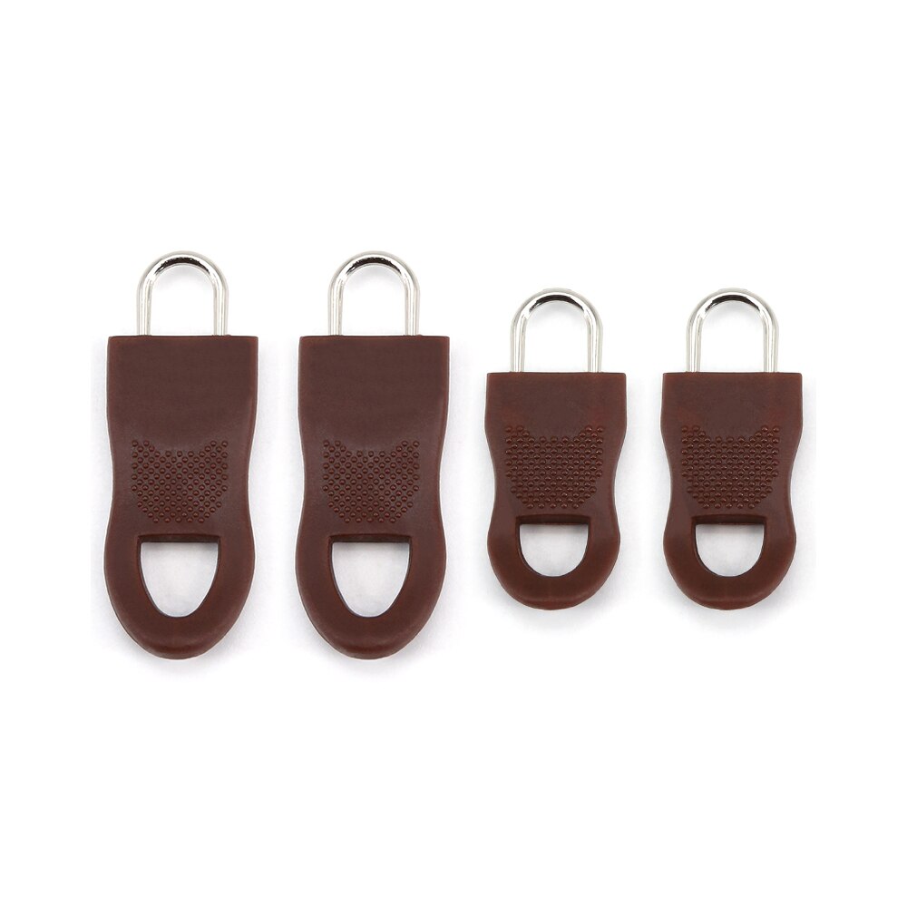 Universal replacement zipper pull head repair kit clothing zipper travel bag luggage backpack zipper pull head holder: ab 4pcs