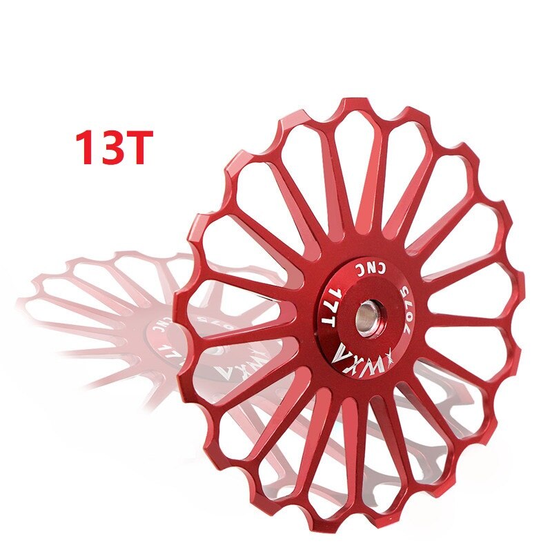 MTB Rennrad Keramik Pulley Schaltwerk Keramik Lager 8-17T Hinten Pulley Jockey Rad Bike Lager jockey Rad: Red 13T