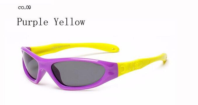 freundlicher Baby Sicherheit Polarisierte Sonnenbrille TAC Art Sonnenbrille Mädchen Jungen Außen Brille Polaroid Sonnenbrille Kleinkind: Violett Gelb