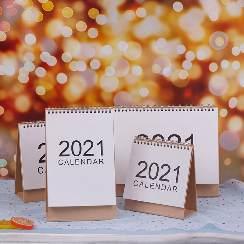 Calendário de mesa 2020-2021 enfeites de mesa nota de trabalho calendário de ano novo programação
