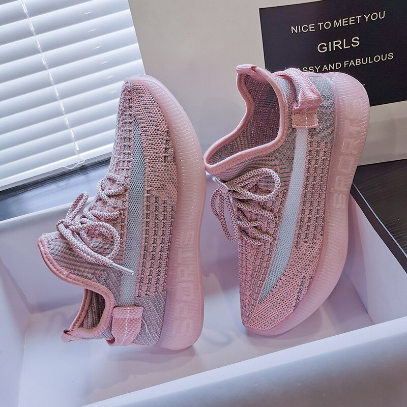 Coconut shoes girls breathable jelly transparent bottom running casual shoes sports flying shoes