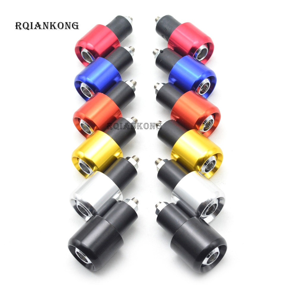 2 Pcs 7/8 22 Mm Cnc Motorfiets Road Mtb Bike Stuur Cap Hand Grips Bar End Plug Motor Stuur Contragewicht grips Ends