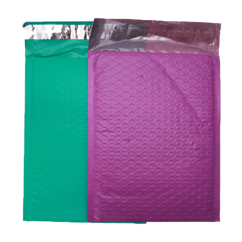 25 stuks/partij groene paarse schuim enveloppen zelfklevende mailers gevoerde enveloppen met bubbeltjesplastic verzendverpakkingen
