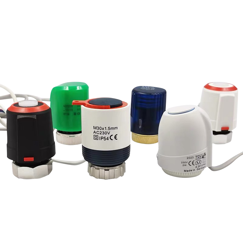 The electric actuator of the sensor in the heating system of the underground thermostat radiator