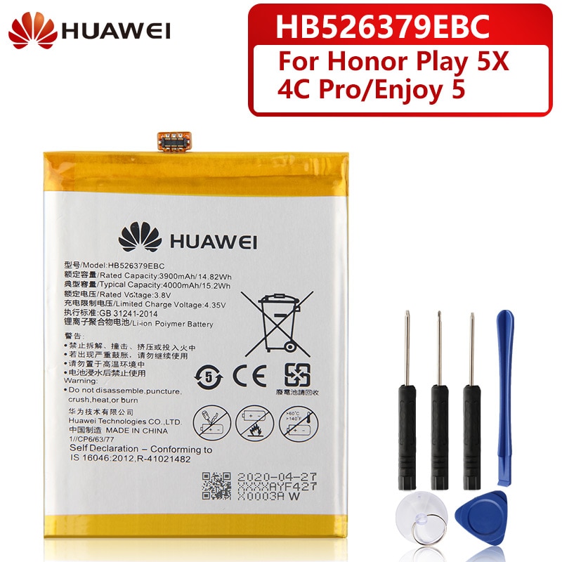 Original Ersatz Batterie Für Huawei Genießen 5 Titte-AL00 CL10 Ehre 4C Profi / Y6 Profi HB526379EBC Ehre Stechpalme 2 Plus Titte-L01
