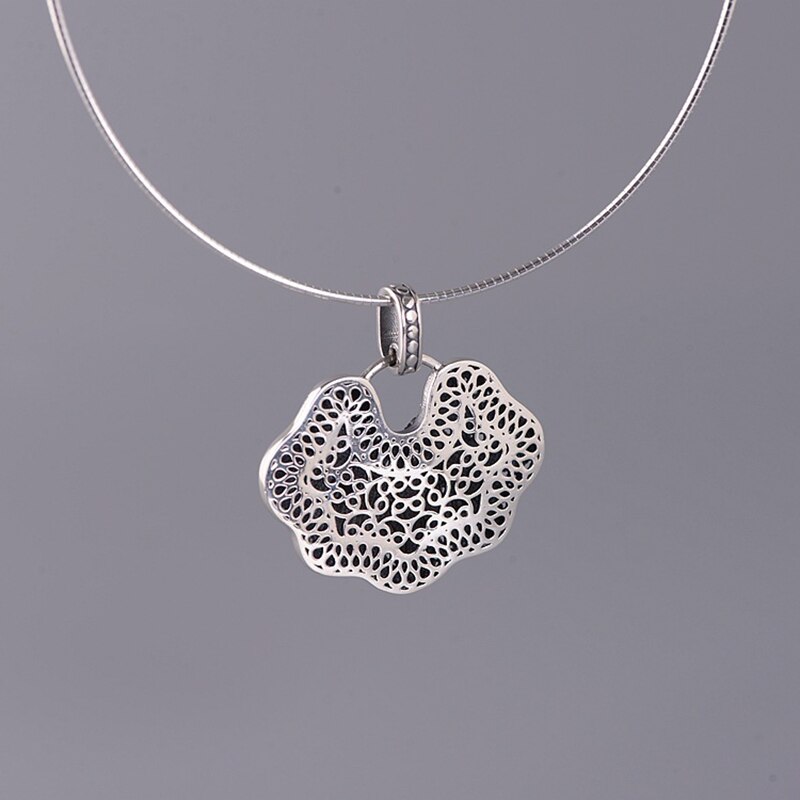 BALMORA Echt 925 Sterling Silber Jahrgang Pfingstrose Blumen- Anhänger für Halsketten Frauen Dame Ethnische Emaillieren Schmuck