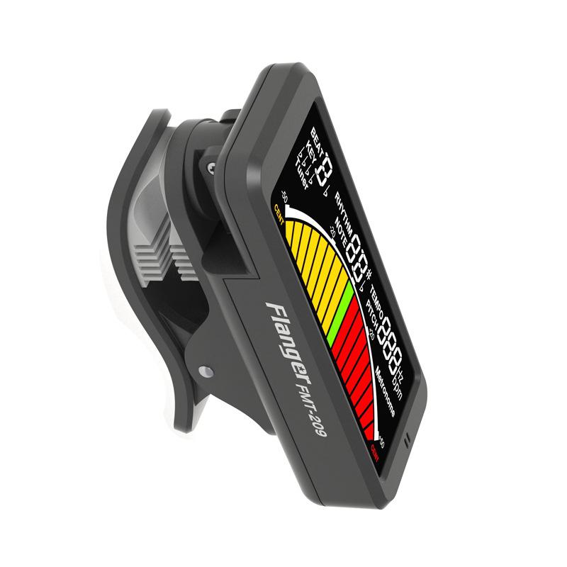 Flanger Multifunctionele Gitaar Tuner Digitale Clip-on Gitaar Tuner met Clip Mount voor Chromatische Gitaar Bas Ukulele Viool FMT-209