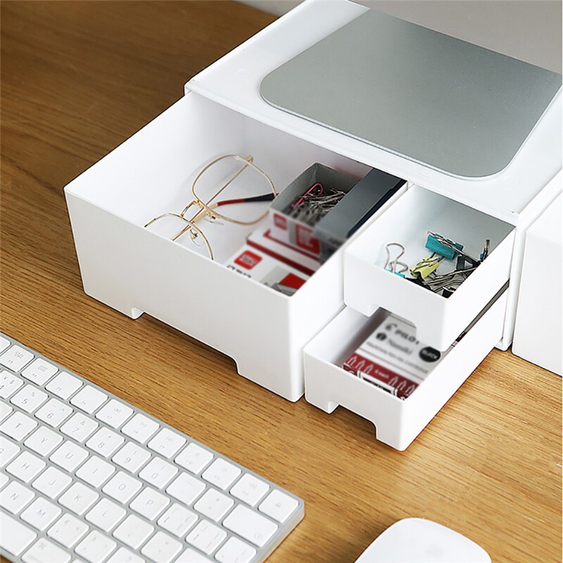 Multi-function Desktop Computer Monitor Stand Keyboard Storage Holders Computer Screen Riser Home Laptop Storage Stand