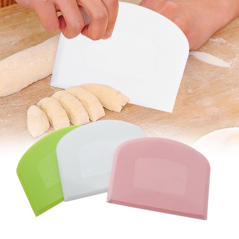 Dough Scraper Flexible Dough Cutter for Bread Dough Cake Dough Bowl Scraper Dough Cutter Plastic Pastry Chopper