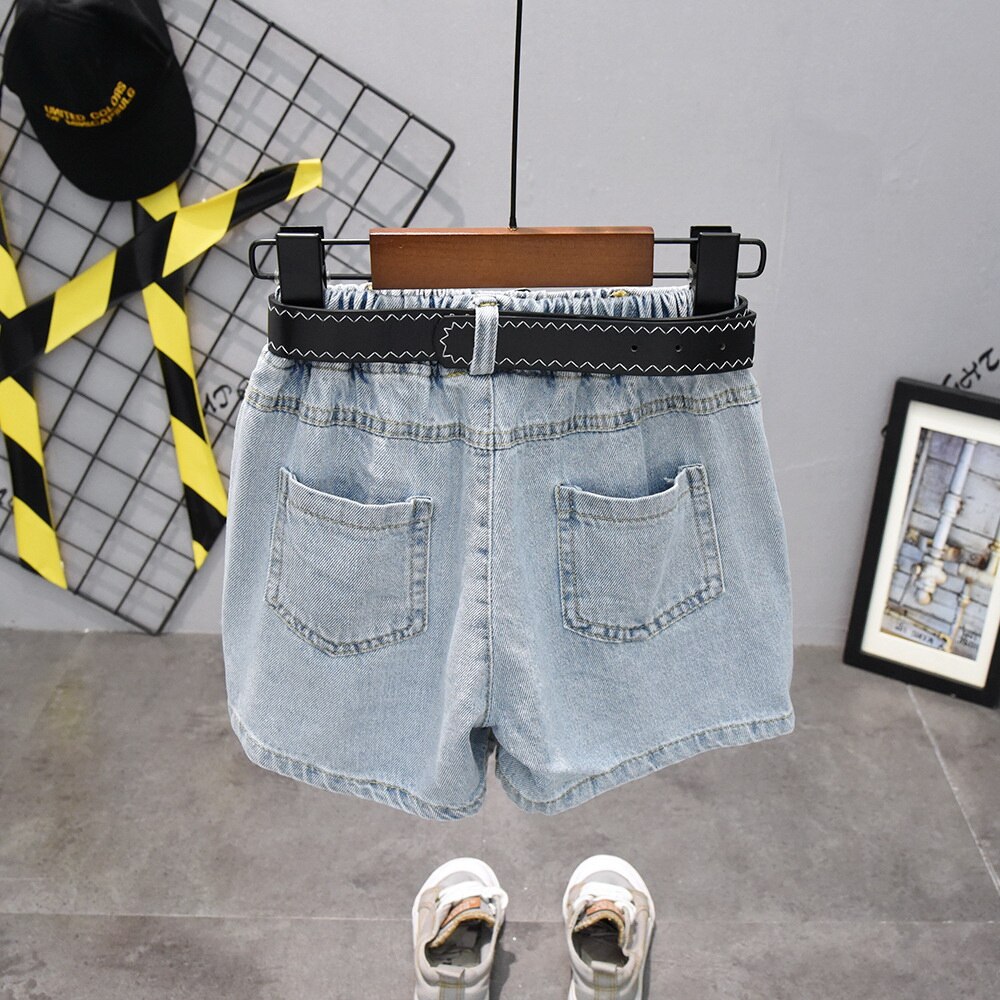 Sommer børn shorts denim jean bomuldsshorts til drenge piger mærke shorts småbørn børn korte sportsbukser babytøj 2-7y