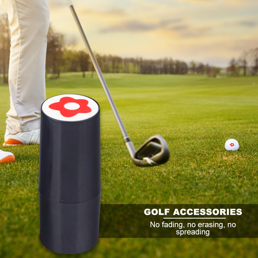 Golf Ball Stamp Marker Quick Drying Ink Golf Ball Stamper Impression Seal Random Pattern