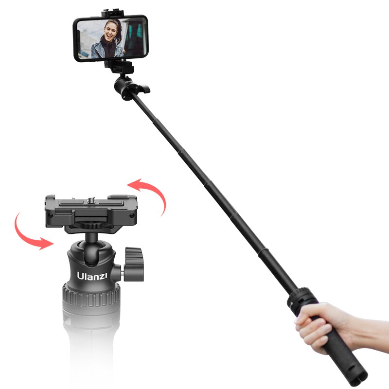 Ulanzi MT-34 przedłużyć statyw 360 regulowany Ballhead 2 w 1 uchwyt telefonu uchwyt Smartphone DSLR SLR statyw dla iPhone 12 zawodowiec Max 11