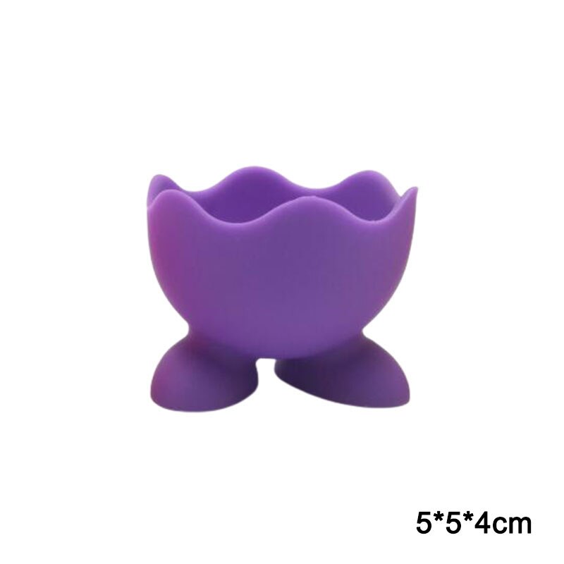 1Pcs Reine Farbe Anti-mould Make-Up Liefert Silikon Schwamm Lagerung Halterung Schönheit Eier Puff Regal Kosmetik Halter: Lila