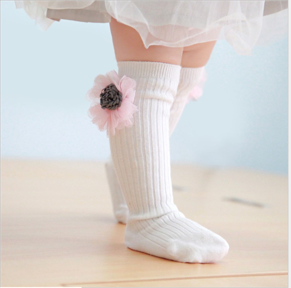 Goocheer Baby Meisjes Peuter Kid Bloem Katoenen Warme Panty Kousen Panty Broek Voor Prinses Meisje 0-3Y: 4 / 0-1