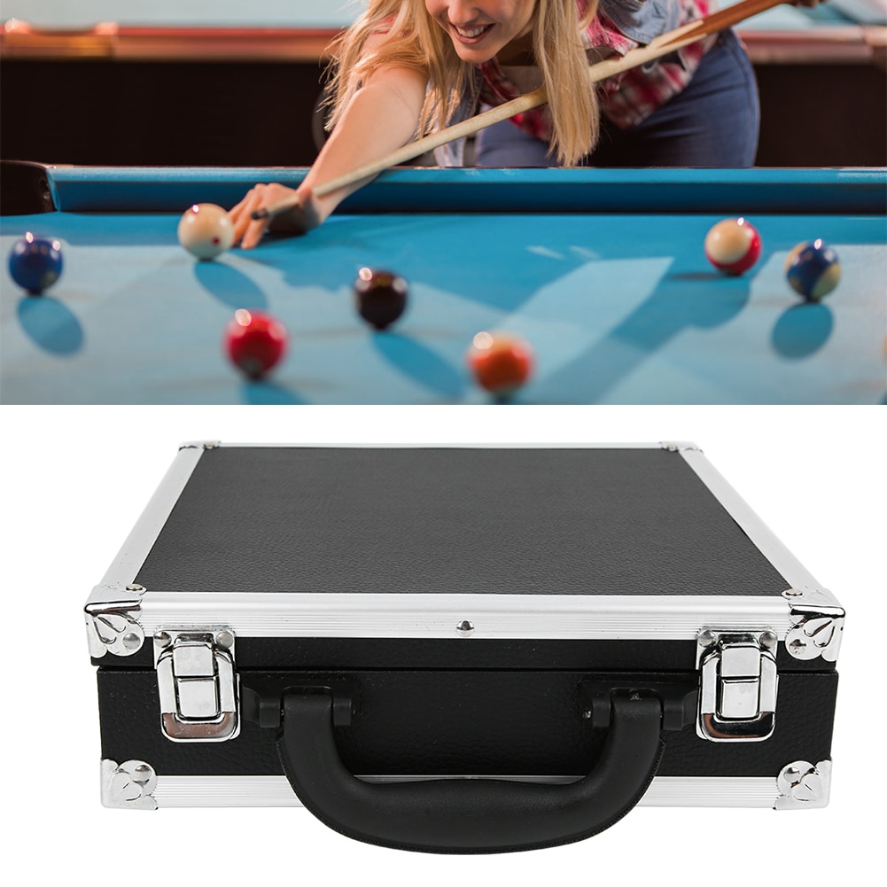 Billiard Storage Snooker Box Pool Balls Carrying Case For Billiard Accessory with Carry Handle Black