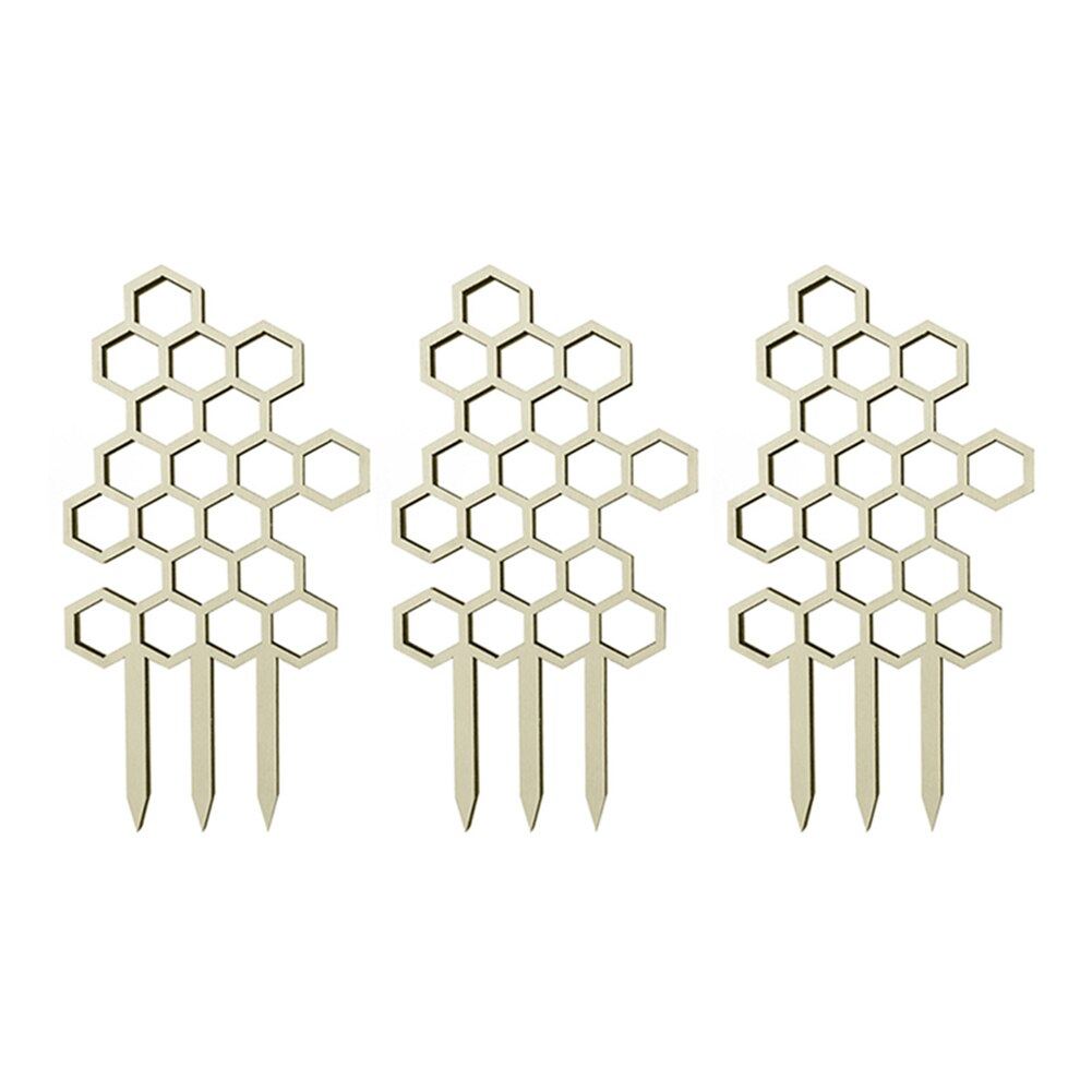 Plant Beugel Thuis Outdoor Ingemaakte Klimrek Creatieve Bloem Stand Ondersteuning Regeling Plank Tuinieren Ondersteuning Klimmen Ratt: 3pcs Honeycomb