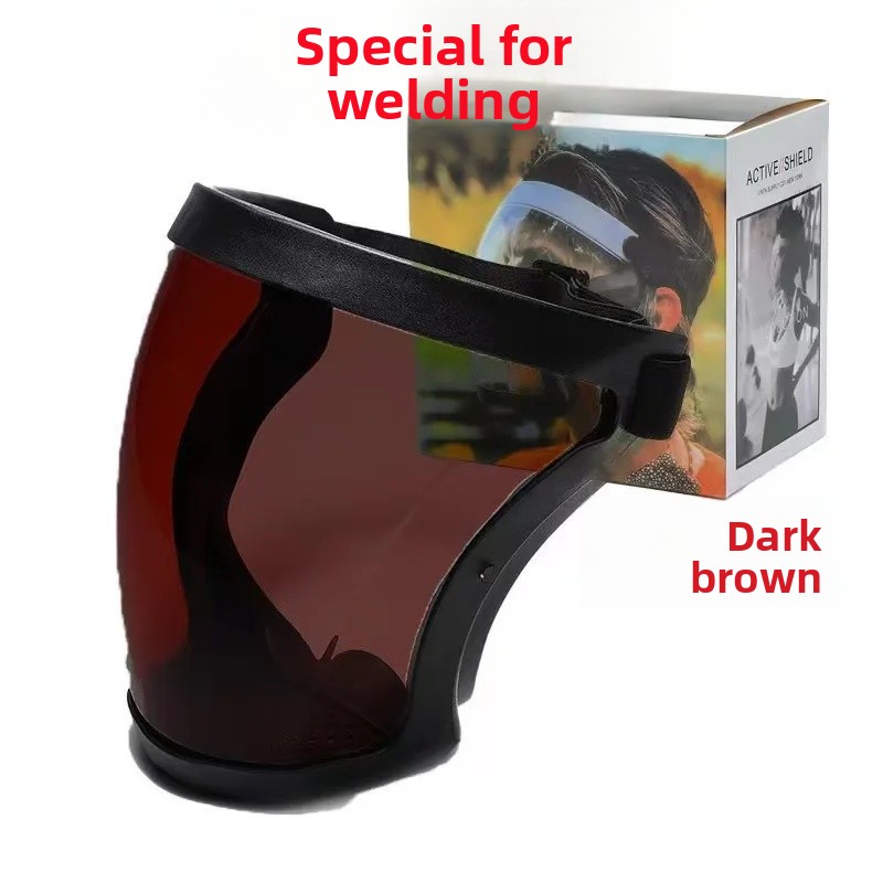 High Definition Transparent Protective Face Mask Dustproof Riding Goggles Safety Protection against Spatter Labor Protection Gla: PURPLE