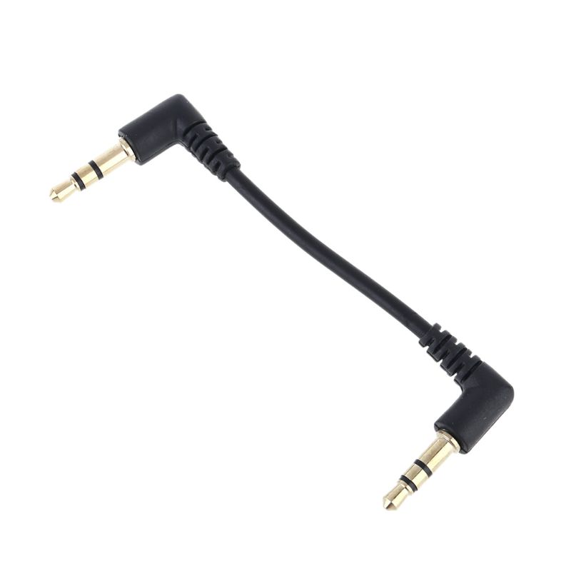 Dual cable , 90- degree right angle, 3,5mm jack plug to plug, stereo aux cable